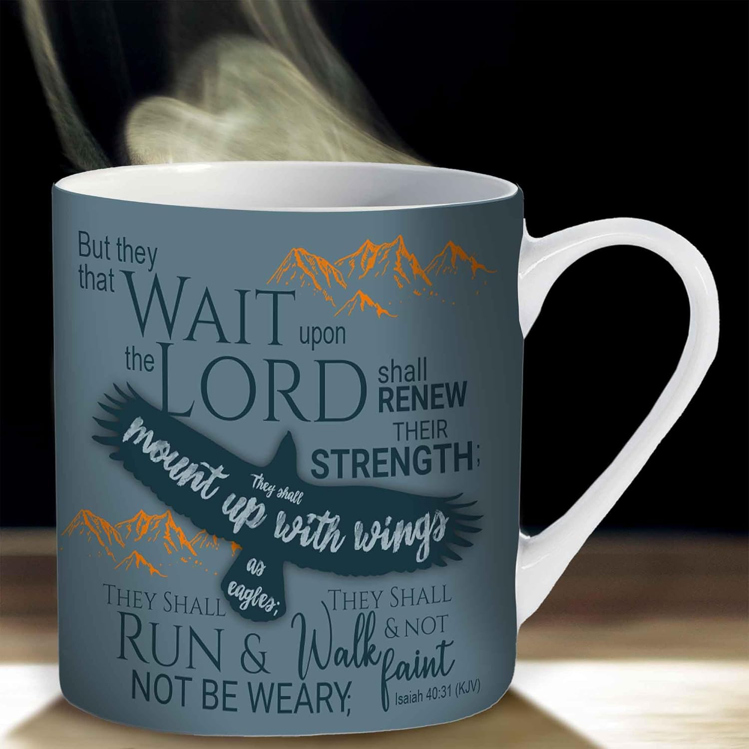 Bible Verse Isaiah 40:31 Christian Mug - Image 2