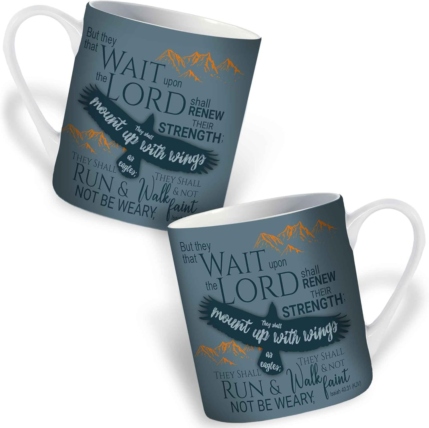 Bible Verse Isaiah 40:31 Christian Mug - Image 3