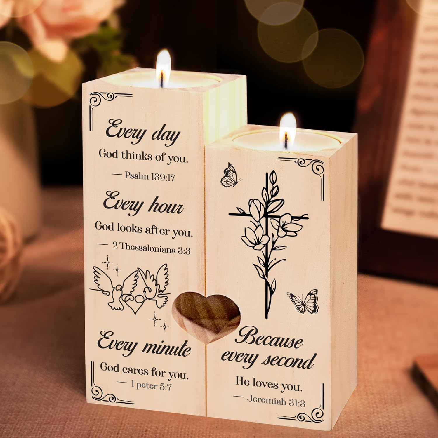 Christian Candle – Inspirational Gift with Scripture