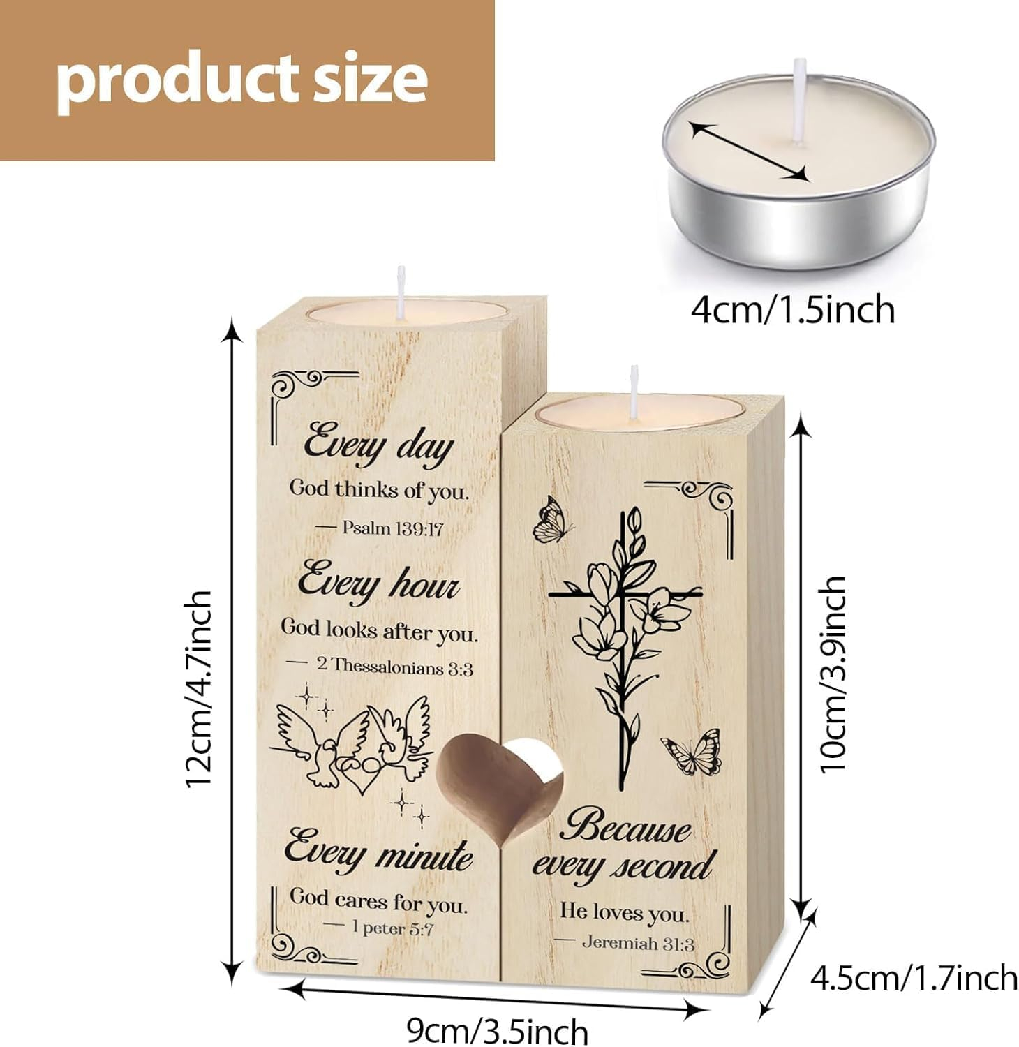 Christian Candle – Inspirational Gift with Scripture - Image 4