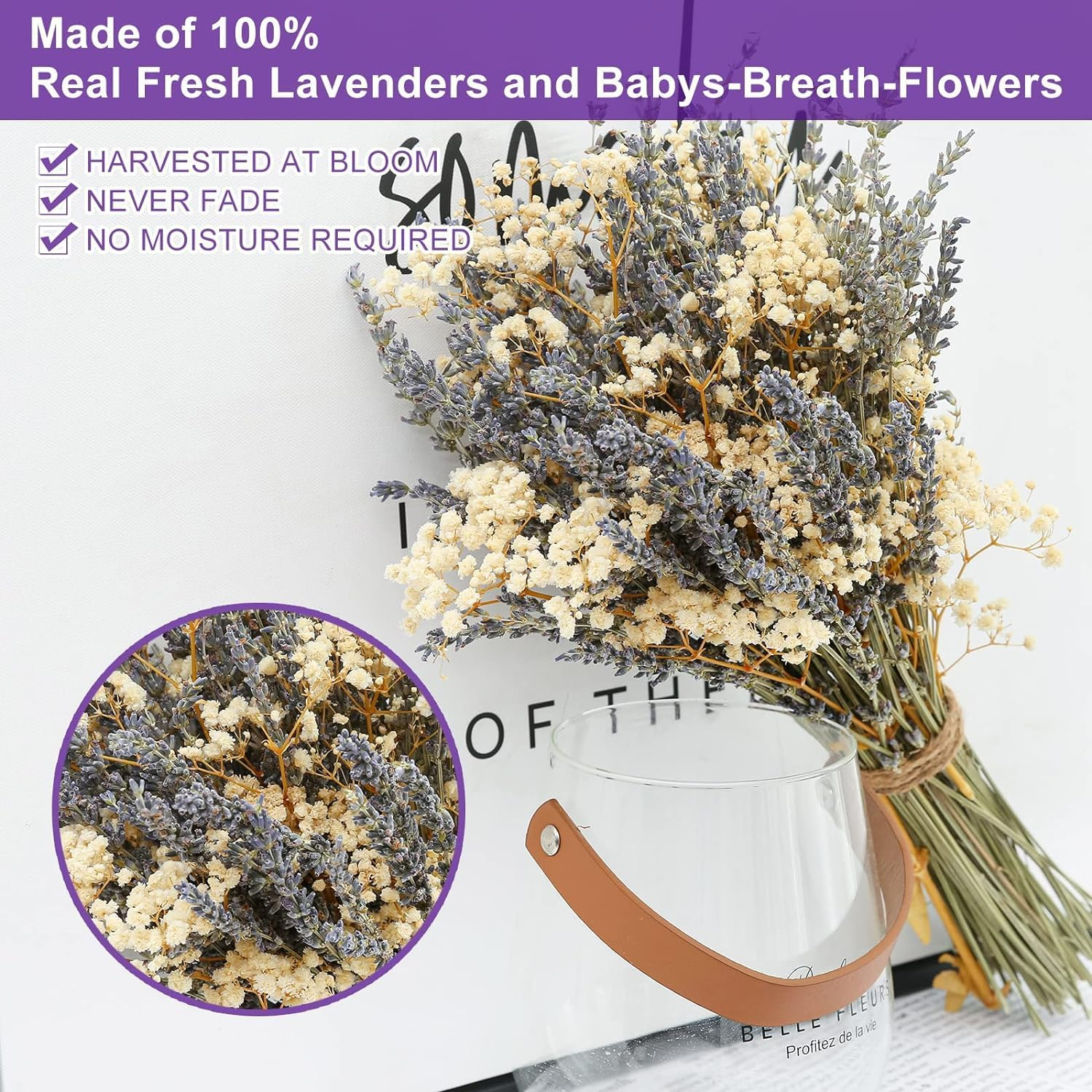 Dried Lavender and Baby’s Breath Flowers - Image 5