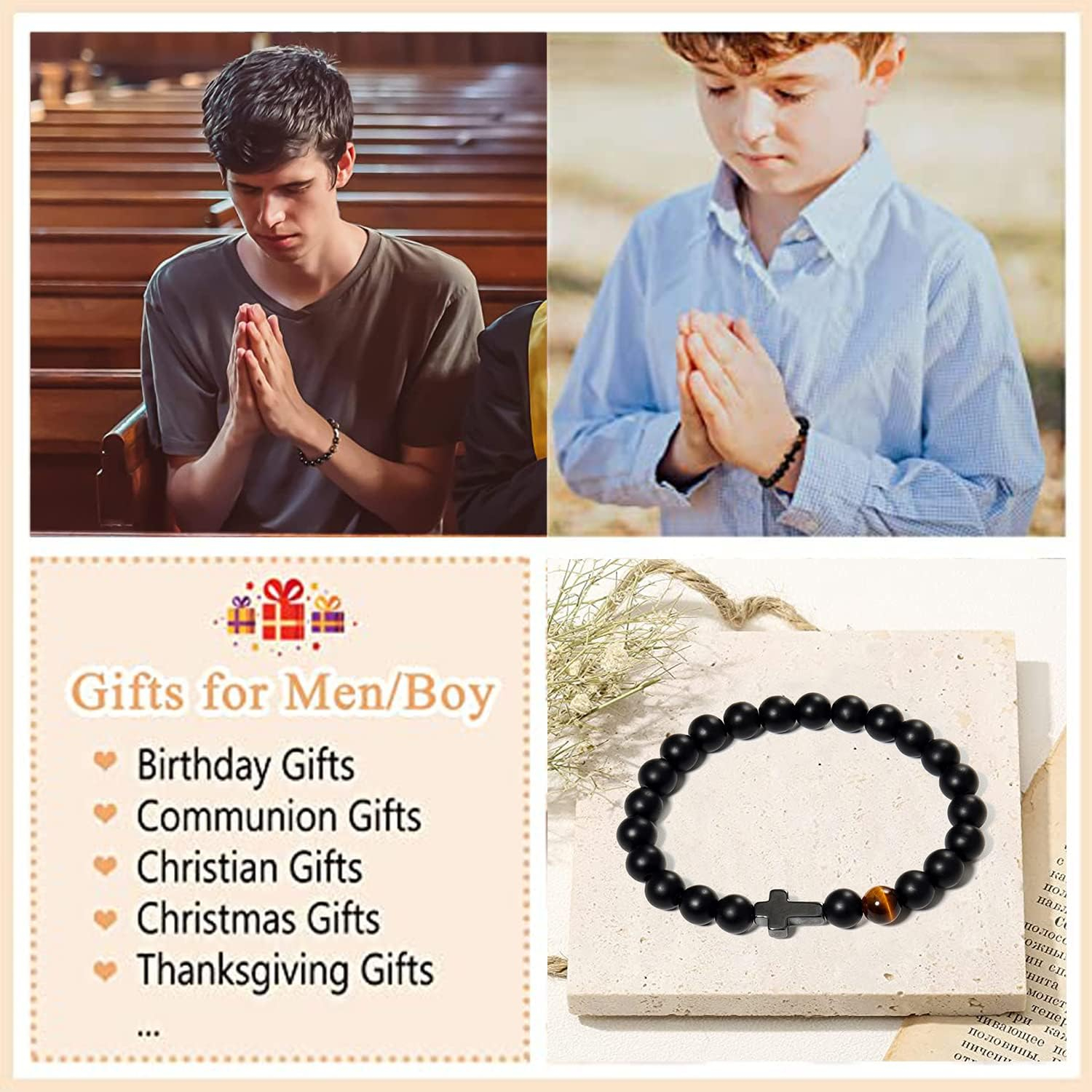 Men’s Christian Bracelet – Faith Leather Wristband with Inspirational Bible Verse - Image 3