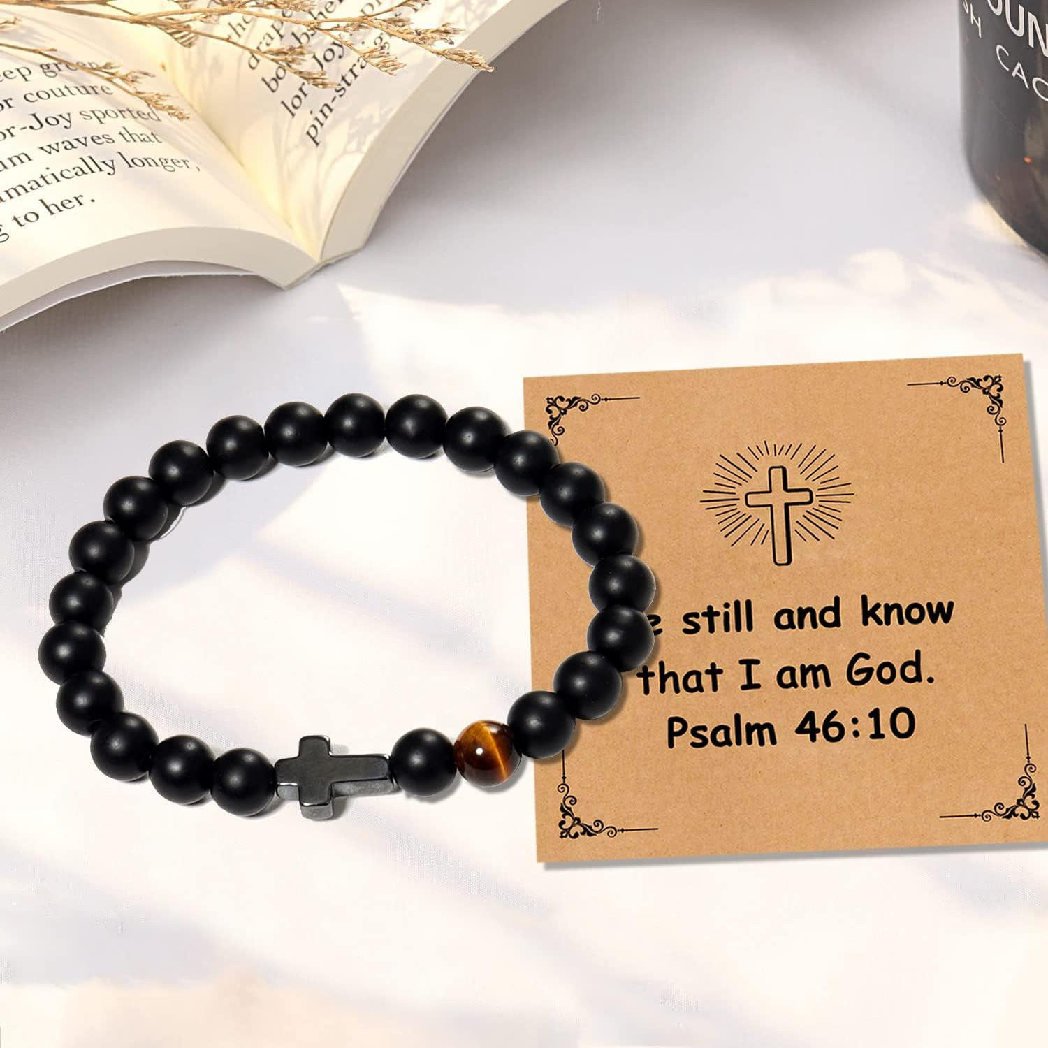 Men’s Christian Bracelet – Faith Leather Wristband with Inspirational Bible Verse - Image 4