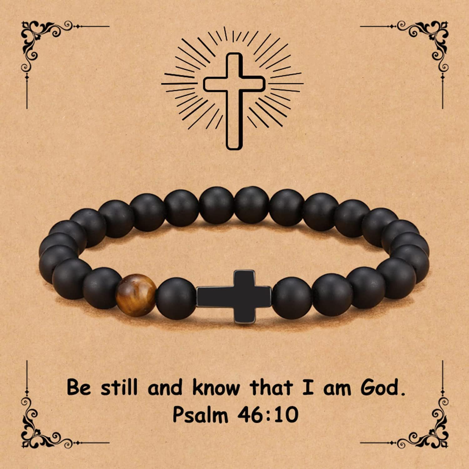 Men’s Christian Bracelet – Faith Leather Wristband with Inspirational Bible Verse - Image 7
