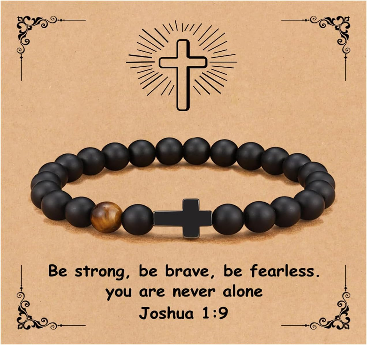 Men’s Christian Bracelet – Faith Leather Wristband with Inspirational Bible Verse - Image 8