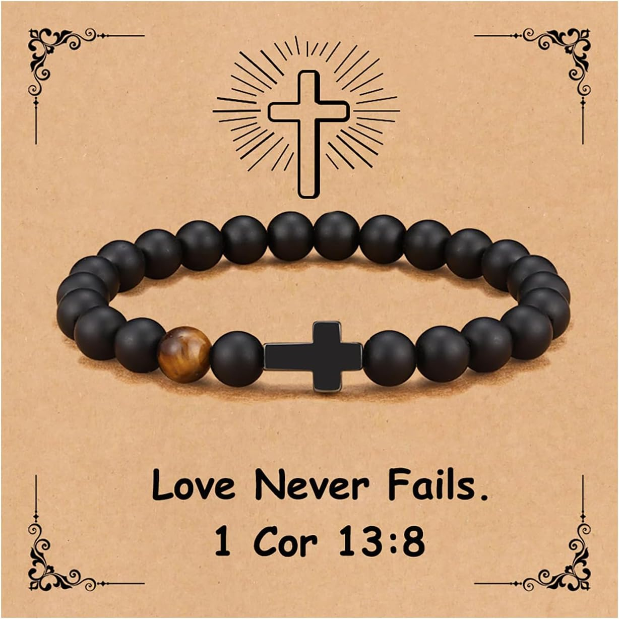 Men’s Christian Bracelet – Faith Leather Wristband with Inspirational Bible Verse - Image 14