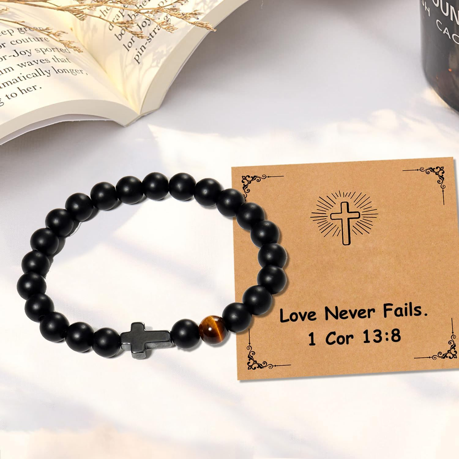 Men’s Christian Bracelet – Faith Leather Wristband with Inspirational Bible Verse - Image 15