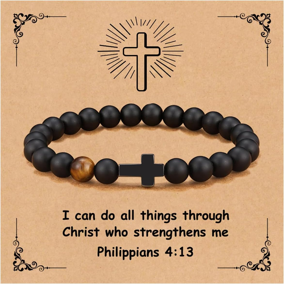 Men’s Christian Bracelet – Faith Leather Wristband with Inspirational Bible Verse - Image 17