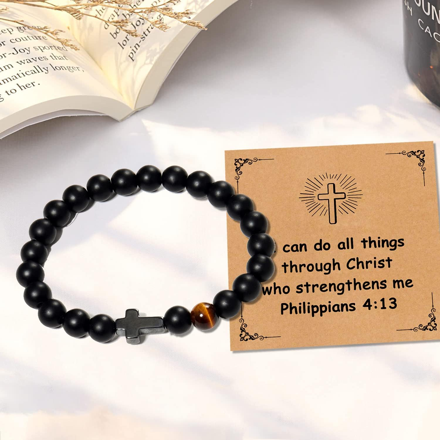 Men’s Christian Bracelet – Faith Leather Wristband with Inspirational Bible Verse - Image 18