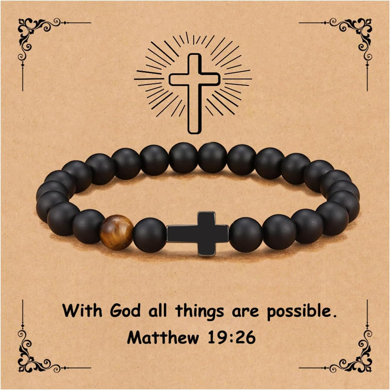 Men’s Christian Bracelet – Faith Leather Wristband with Inspirational Bible Verse - Image 20