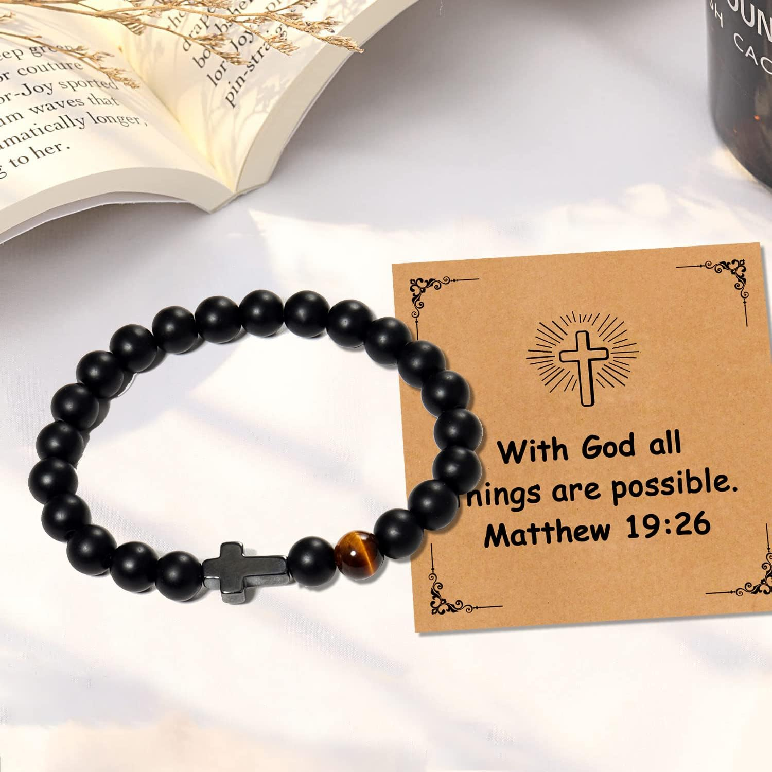 Men’s Christian Bracelet – Faith Leather Wristband with Inspirational Bible Verse - Image 21