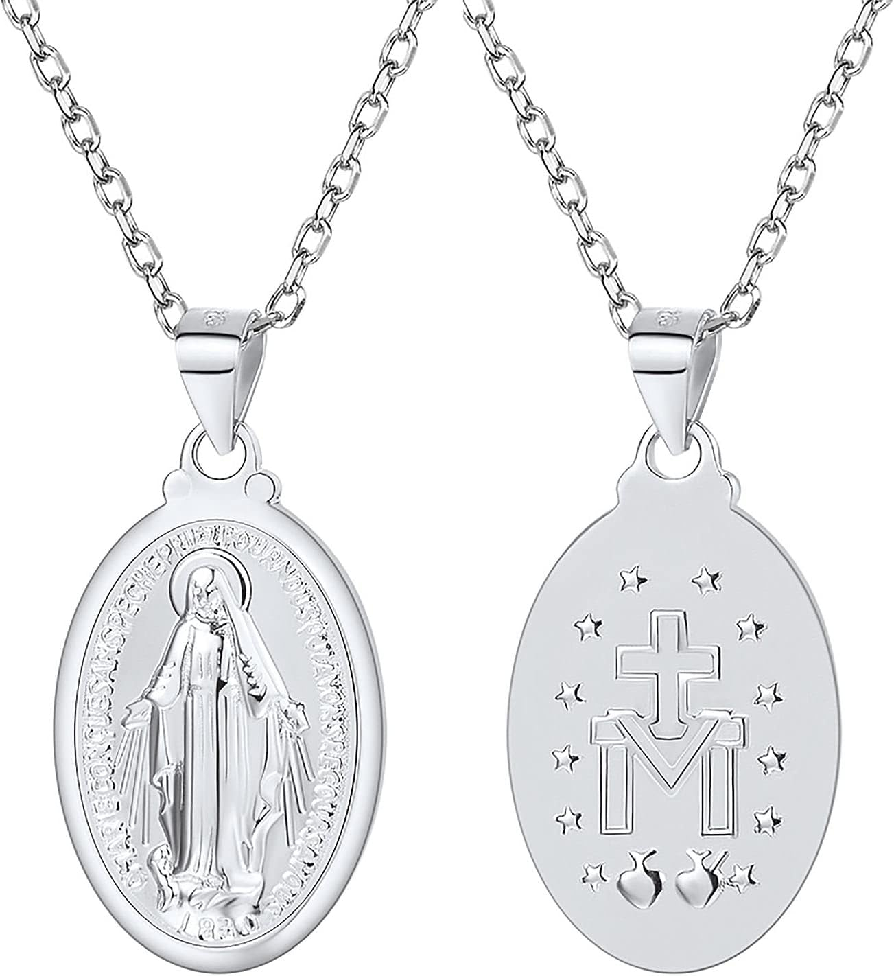 Virgin Mary Necklace – Unisex Medallion Pendant by U7