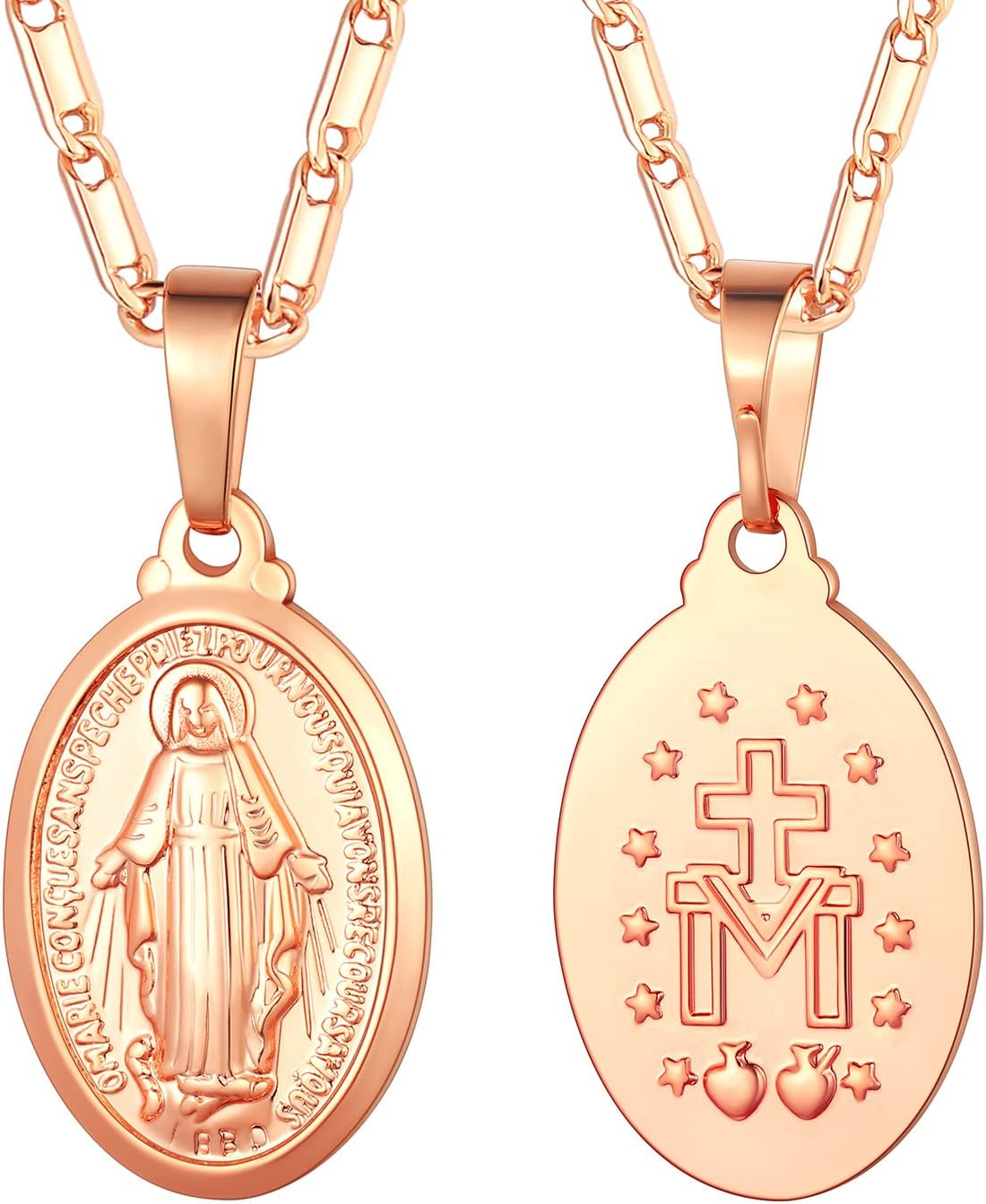 Virgin Mary Necklace – Unisex Medallion Pendant by U7 - Image 8