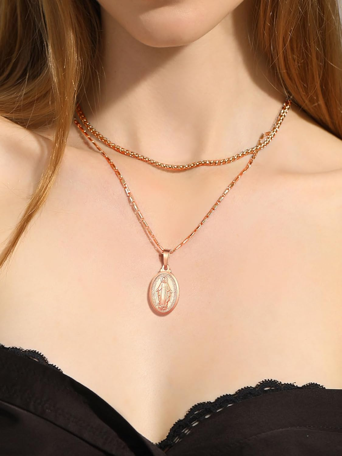 Virgin Mary Necklace – Unisex Medallion Pendant by U7 - Image 10