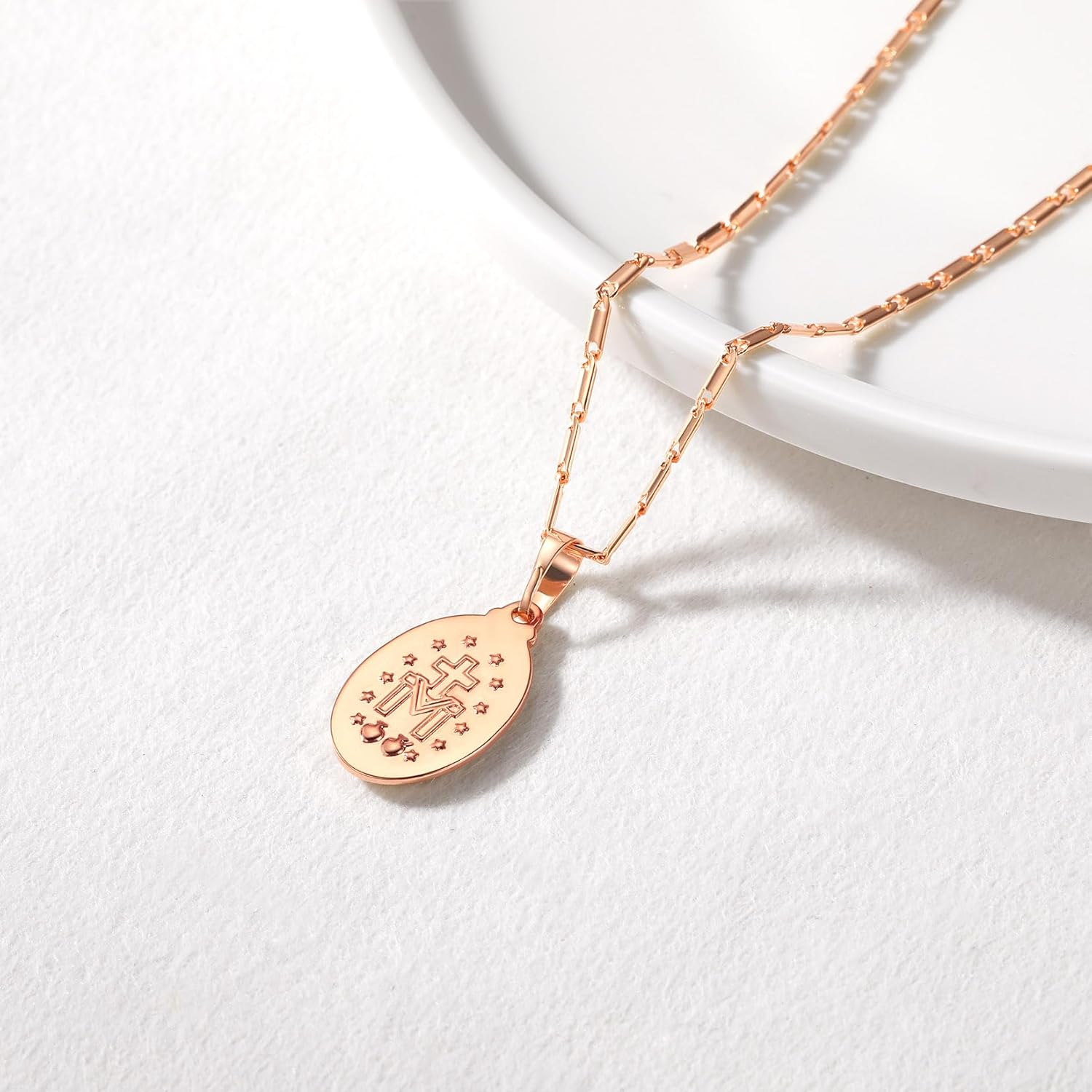 Virgin Mary Necklace – Unisex Medallion Pendant by U7 - Image 14
