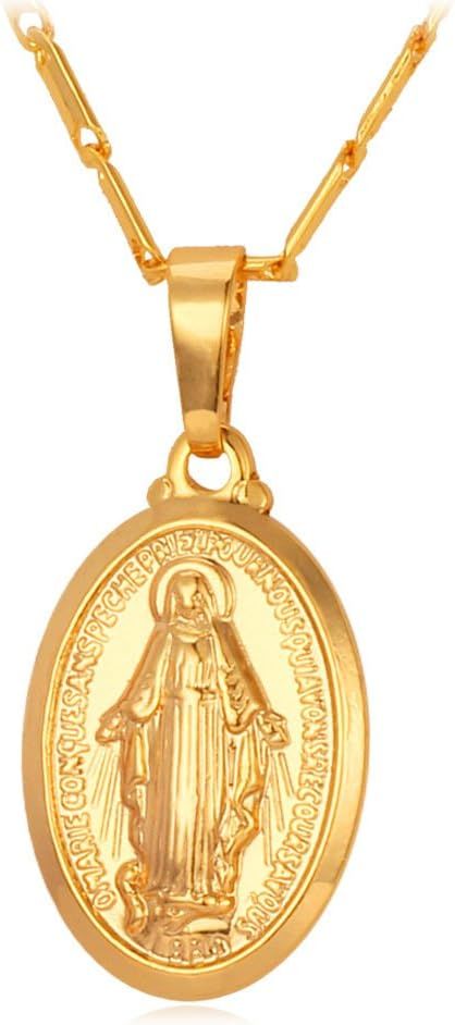 Virgin Mary Necklace – Unisex Medallion Pendant by U7 - Image 23