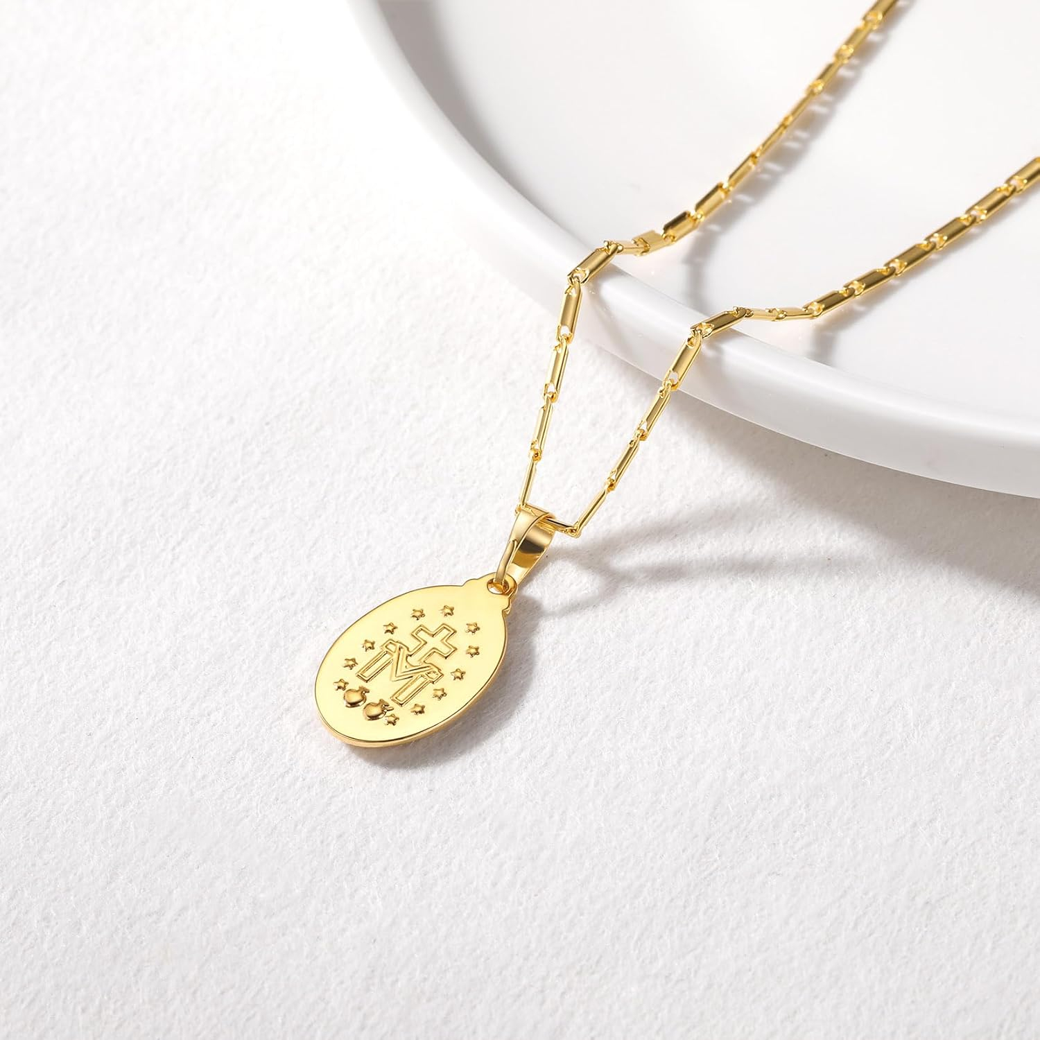 Virgin Mary Necklace – Unisex Medallion Pendant by U7 - Image 29