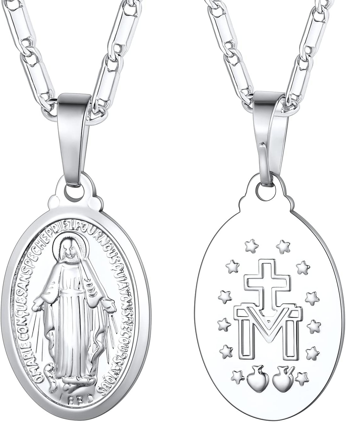 Virgin Mary Necklace – Unisex Medallion Pendant by U7 - Image 32