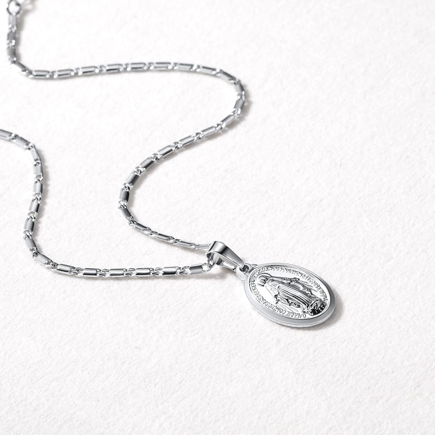 Virgin Mary Necklace – Unisex Medallion Pendant by U7 - Image 38