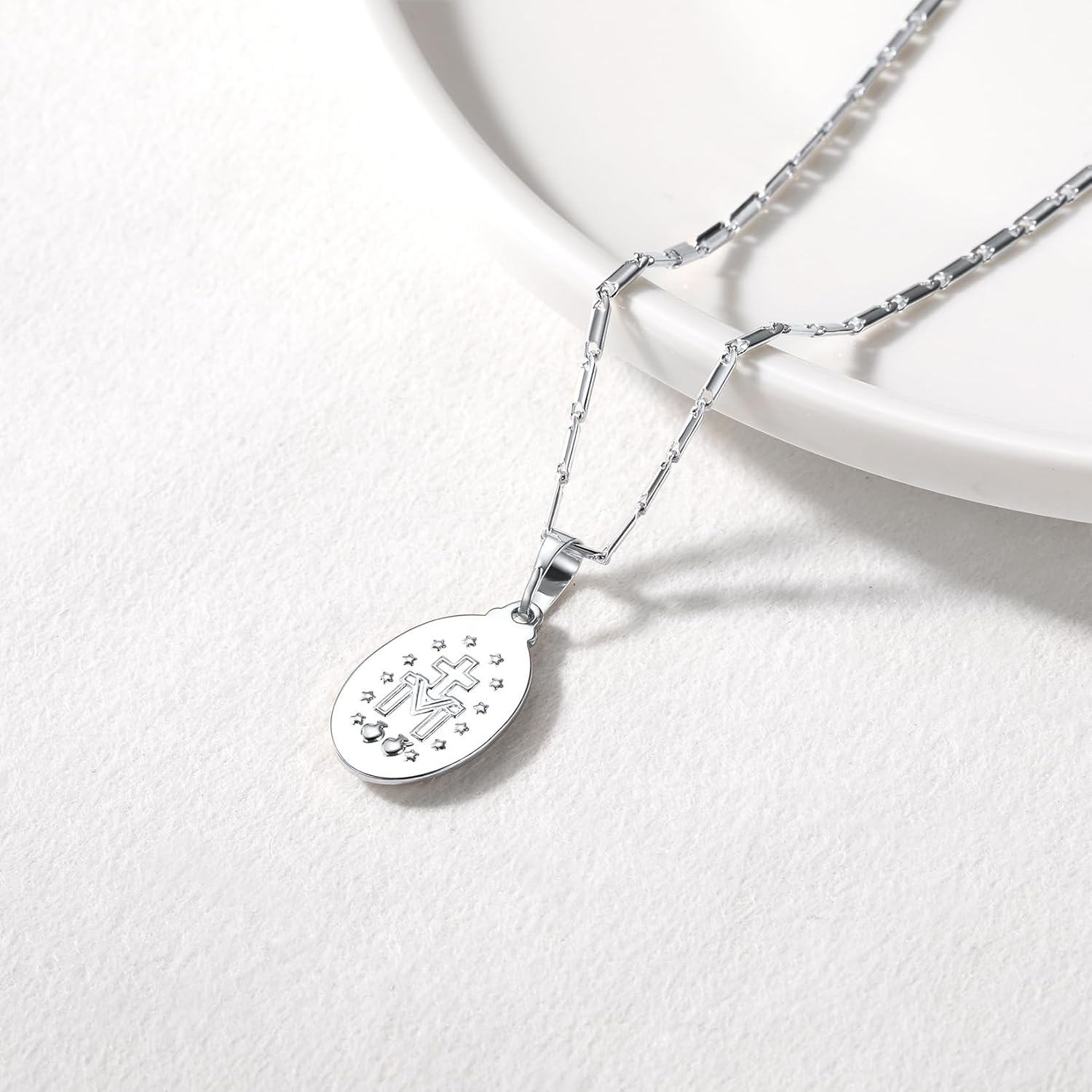 Virgin Mary Necklace – Unisex Medallion Pendant by U7 - Image 39