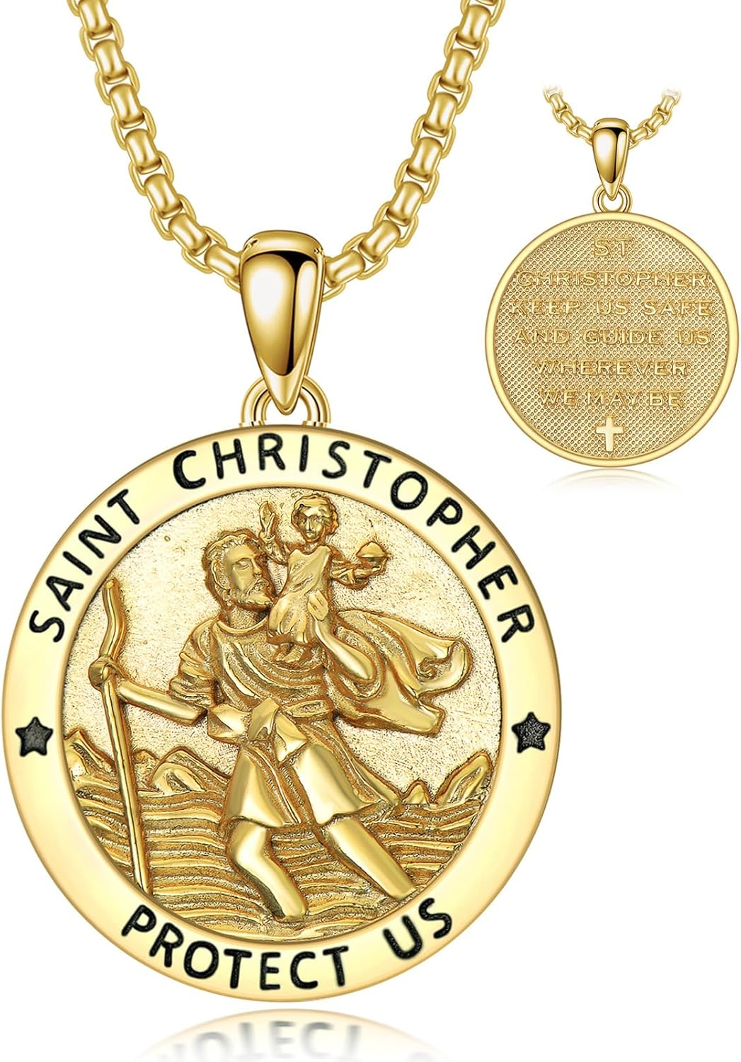 Sterling Silver St. Christopher Necklace – Unisex Christian Protection Pendant - Image 9