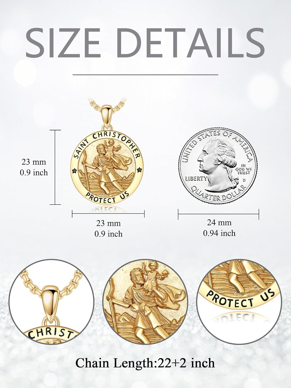 Sterling Silver St. Christopher Necklace – Unisex Christian Protection Pendant - Image 13