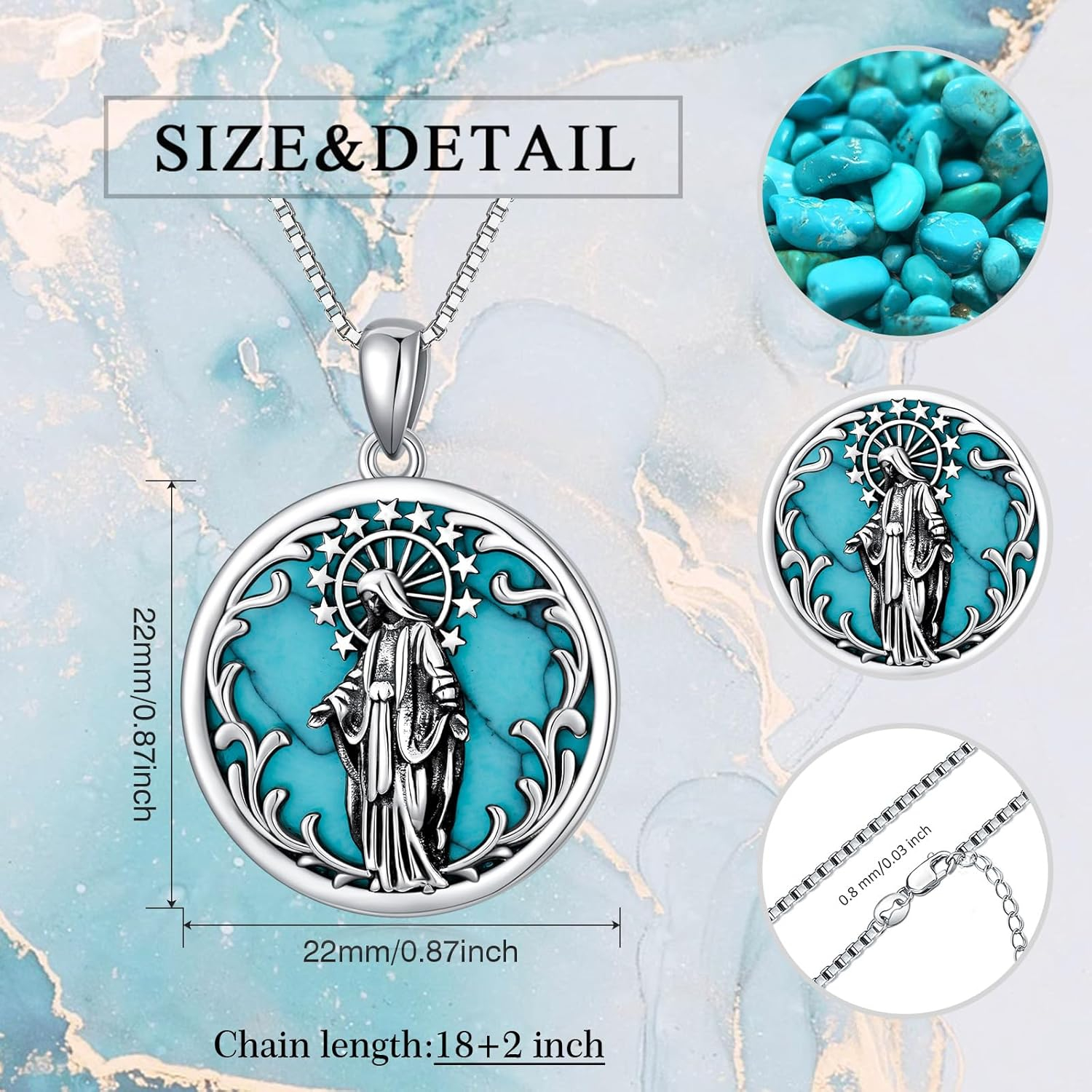 Sterling Silver St. Christopher Necklace – Unisex Christian Protection Pendant - Image 21