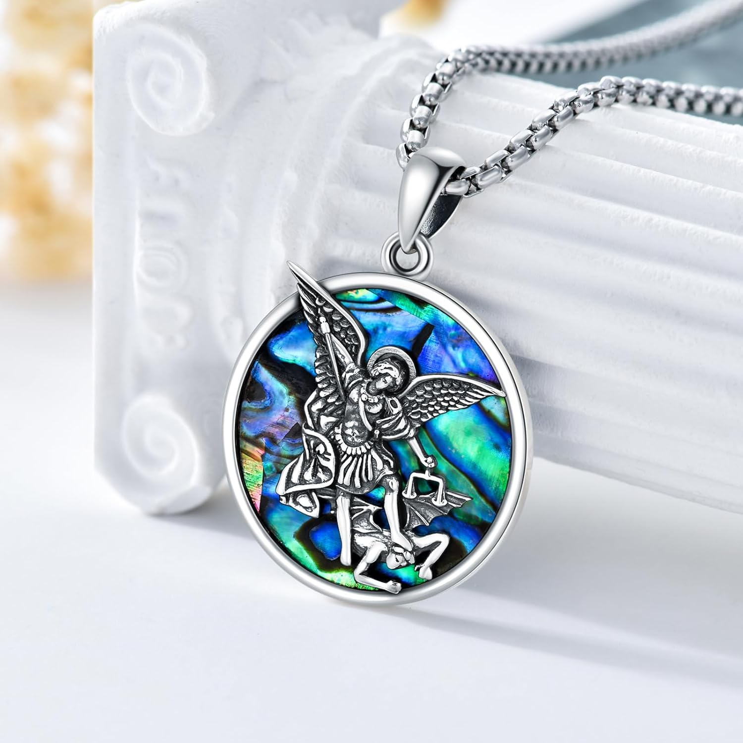 Sterling Silver St. Christopher Necklace – Unisex Christian Protection Pendant - Image 24