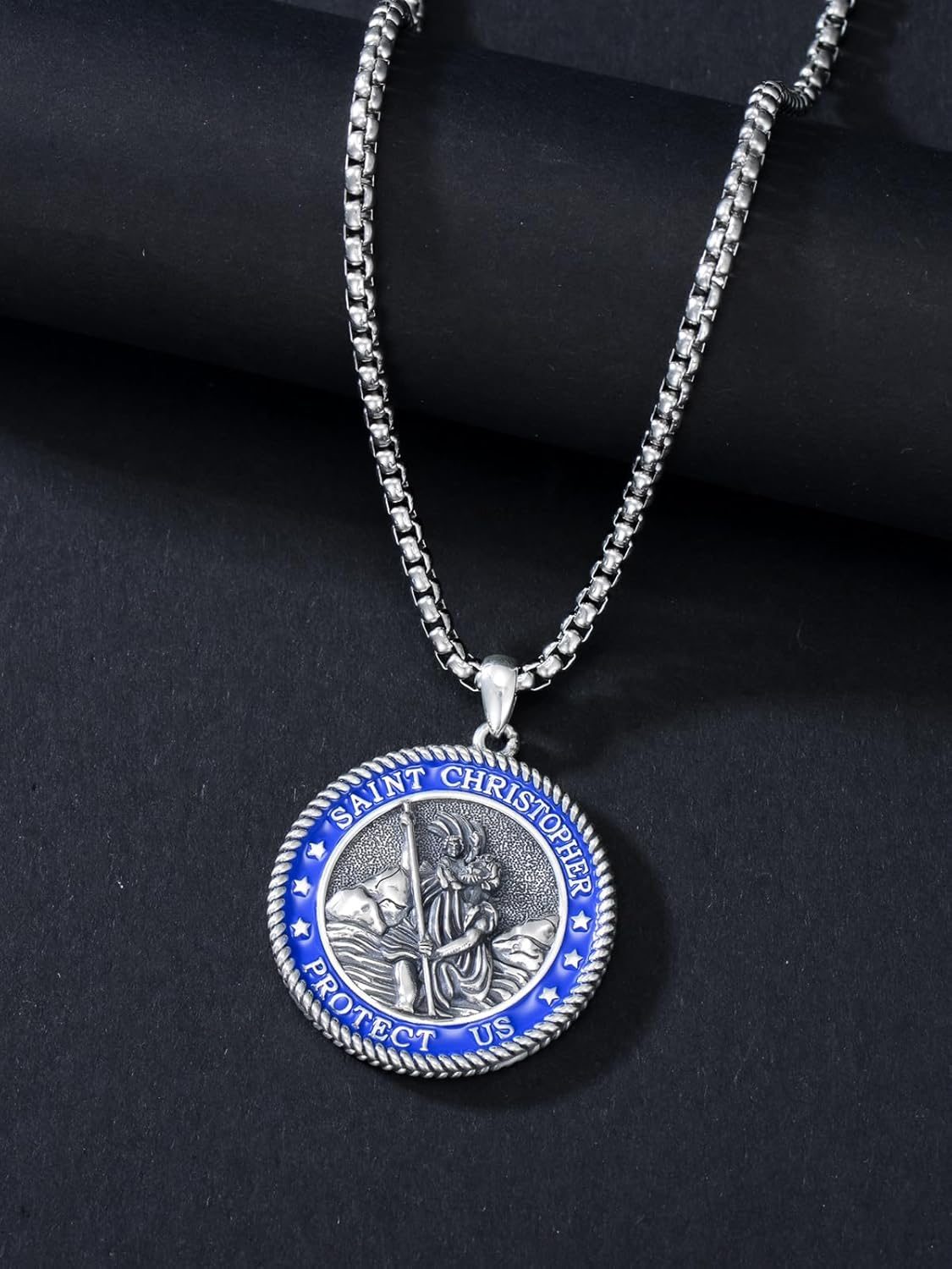 Sterling Silver St. Christopher Necklace – Unisex Christian Protection Pendant - Image 39