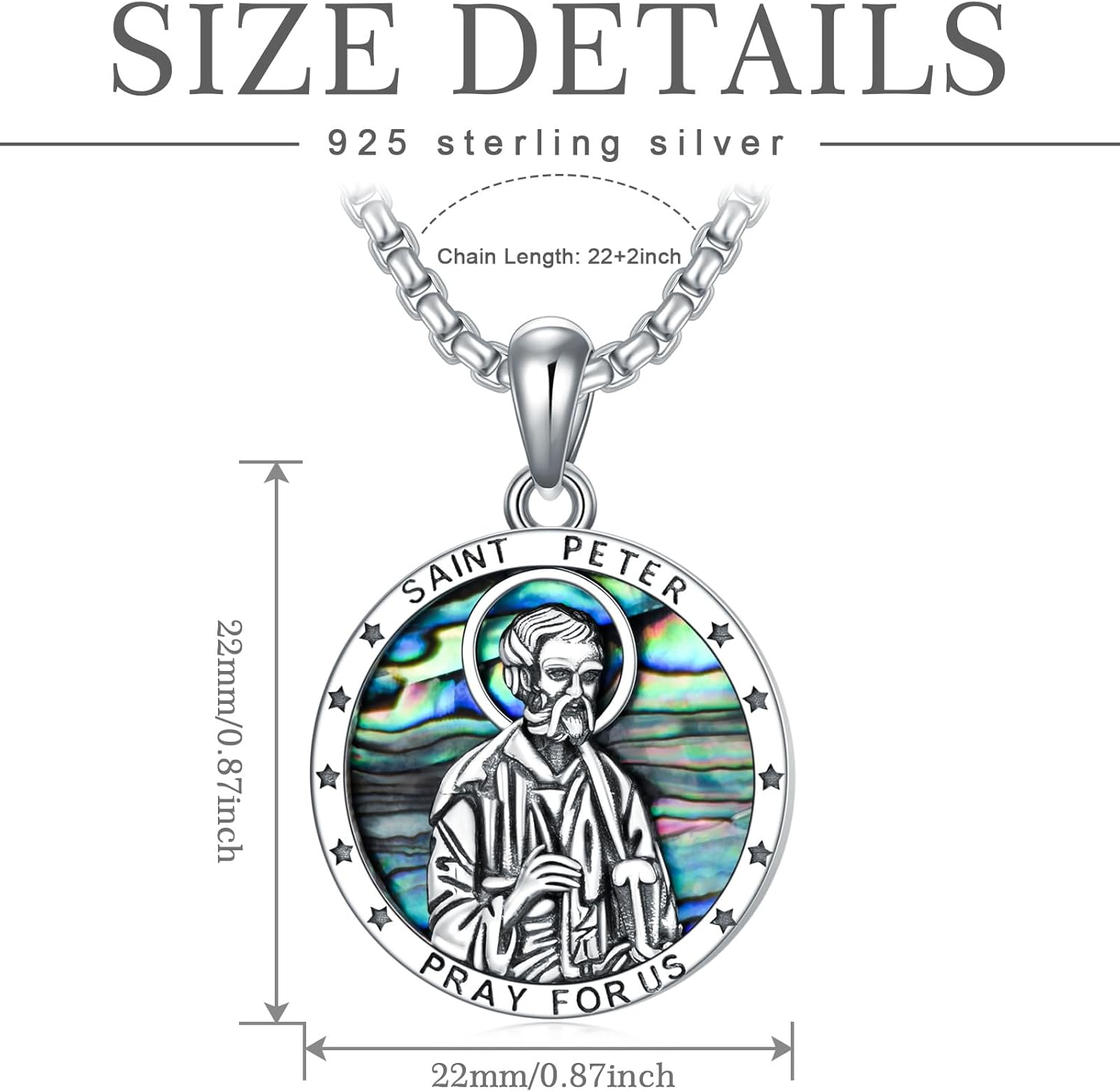 Sterling Silver St. Christopher Necklace – Unisex Christian Protection Pendant - Image 58