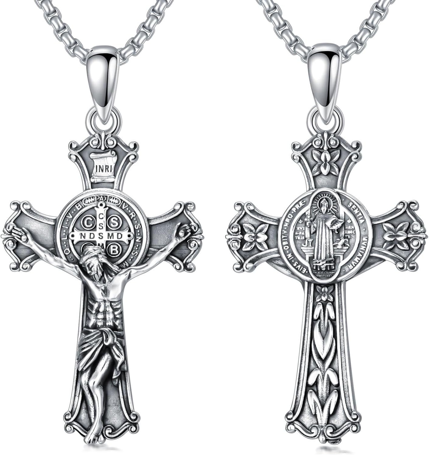 Sterling Silver St. Christopher Necklace – Unisex Christian Protection Pendant - Image 60