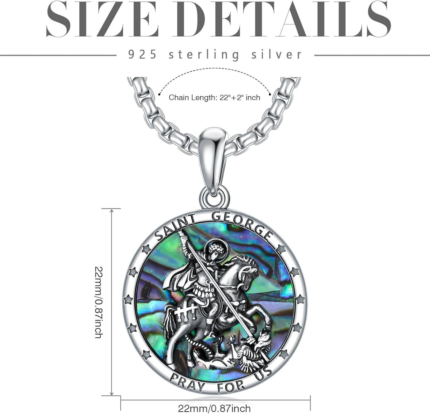 Sterling Silver St. Christopher Necklace – Unisex Christian Protection Pendant - Image 71