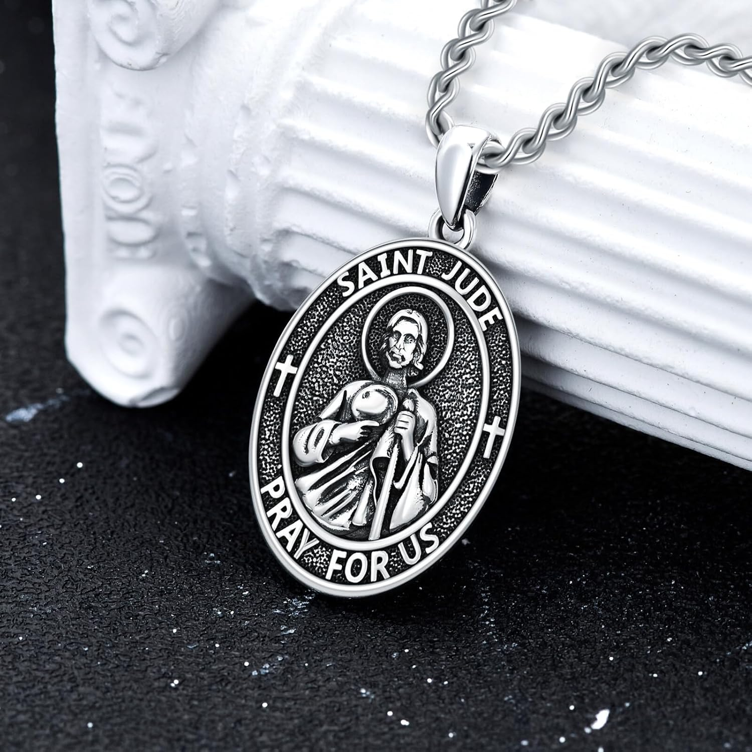 Sterling Silver St. Christopher Necklace – Unisex Christian Protection Pendant - Image 74