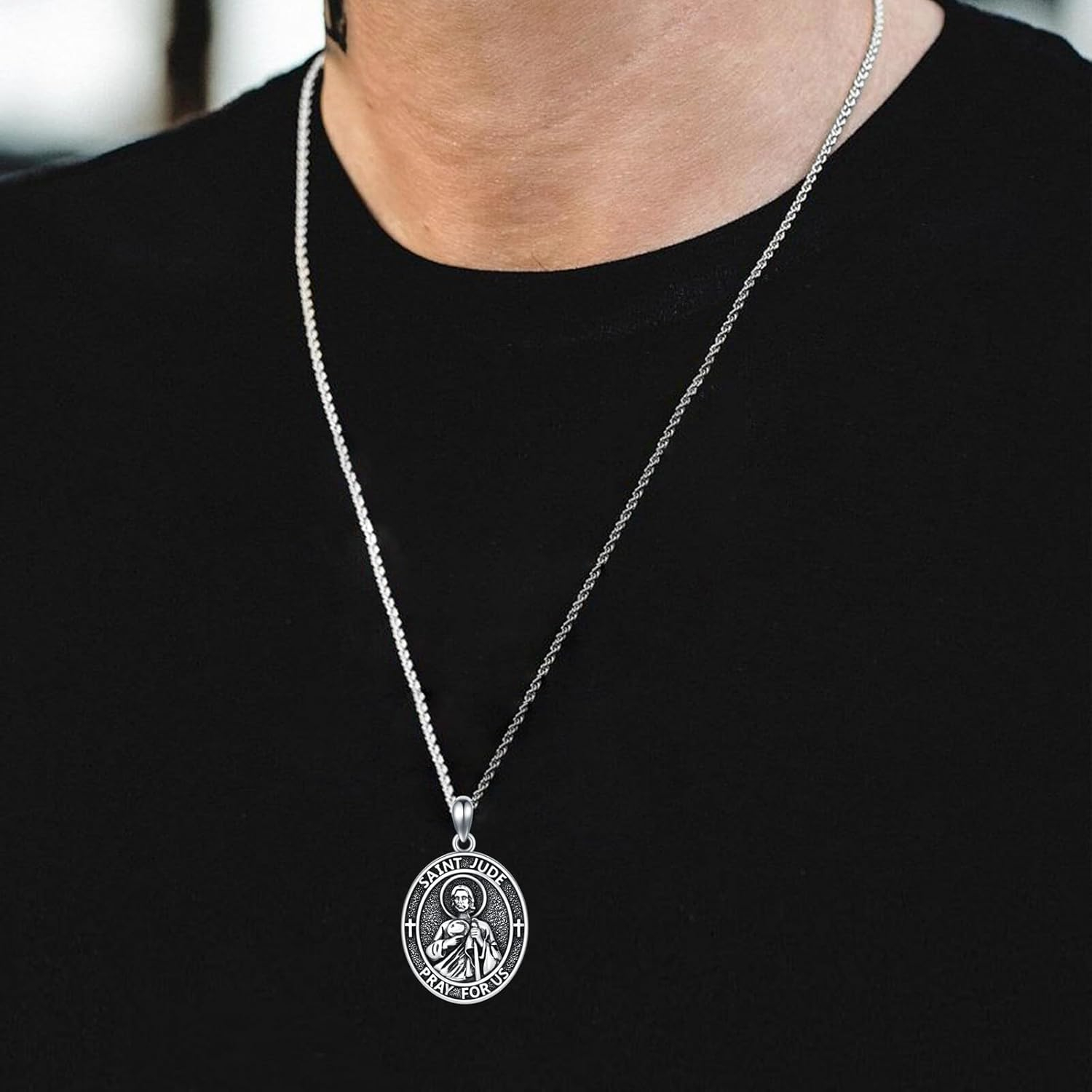 Sterling Silver St. Christopher Necklace – Unisex Christian Protection Pendant - Image 75