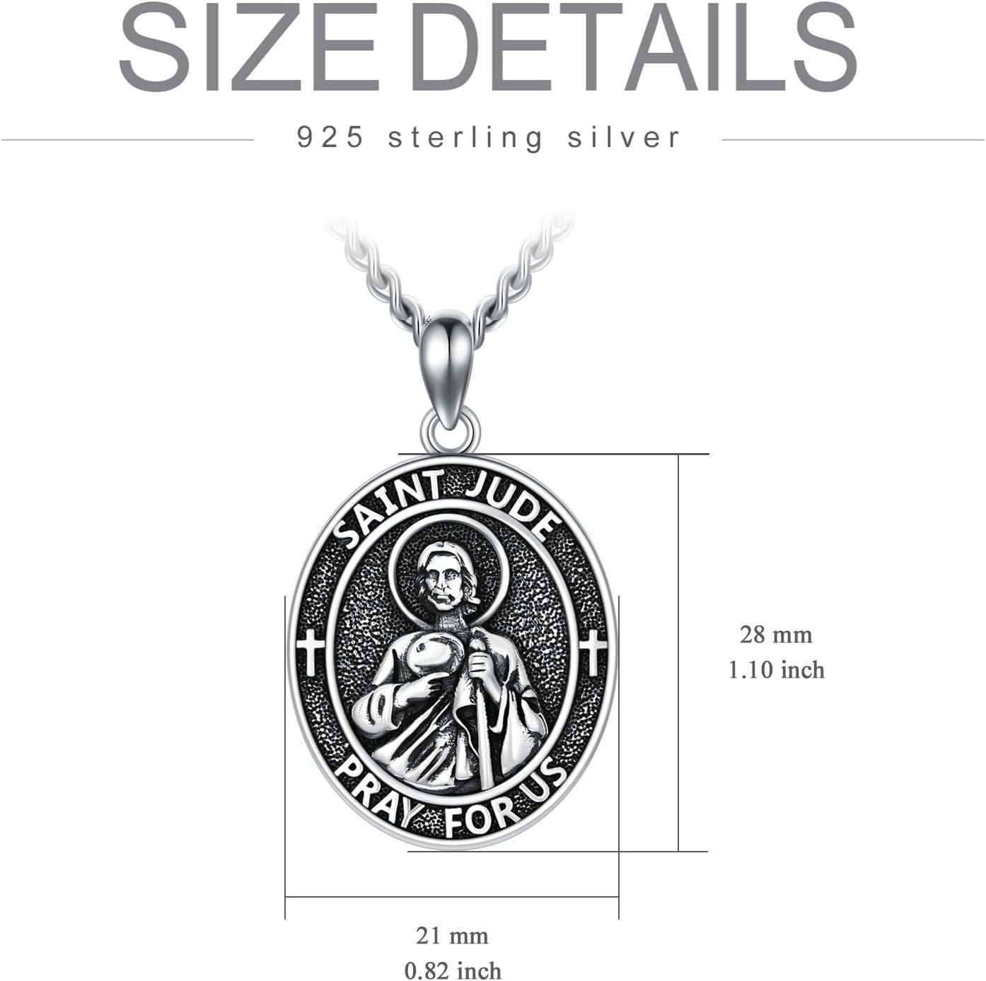 Sterling Silver St. Christopher Necklace – Unisex Christian Protection Pendant - Image 77