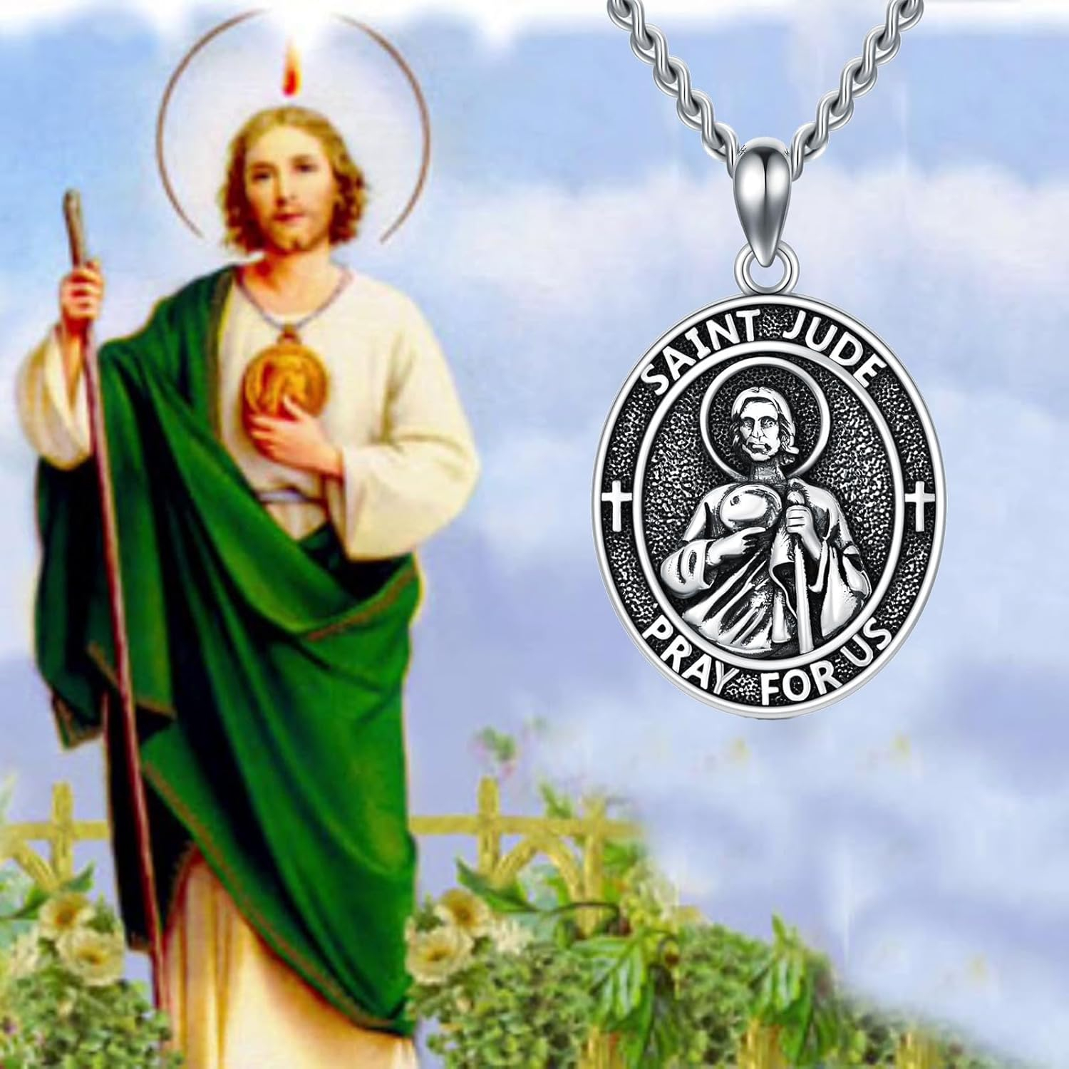 Sterling Silver St. Christopher Necklace – Unisex Christian Protection Pendant - Image 78