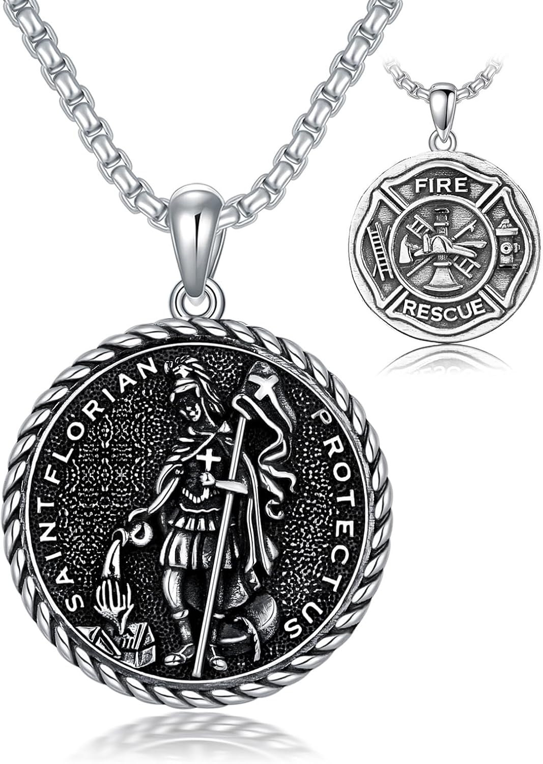 Sterling Silver St. Christopher Necklace – Unisex Christian Protection Pendant - Image 92