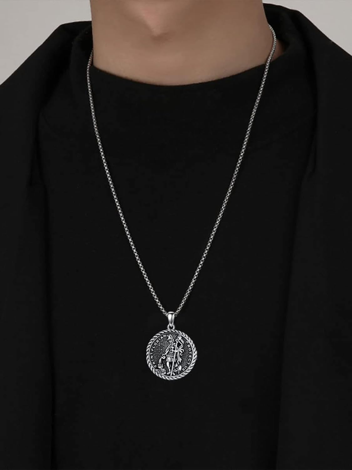 Sterling Silver St. Christopher Necklace – Unisex Christian Protection Pendant - Image 95