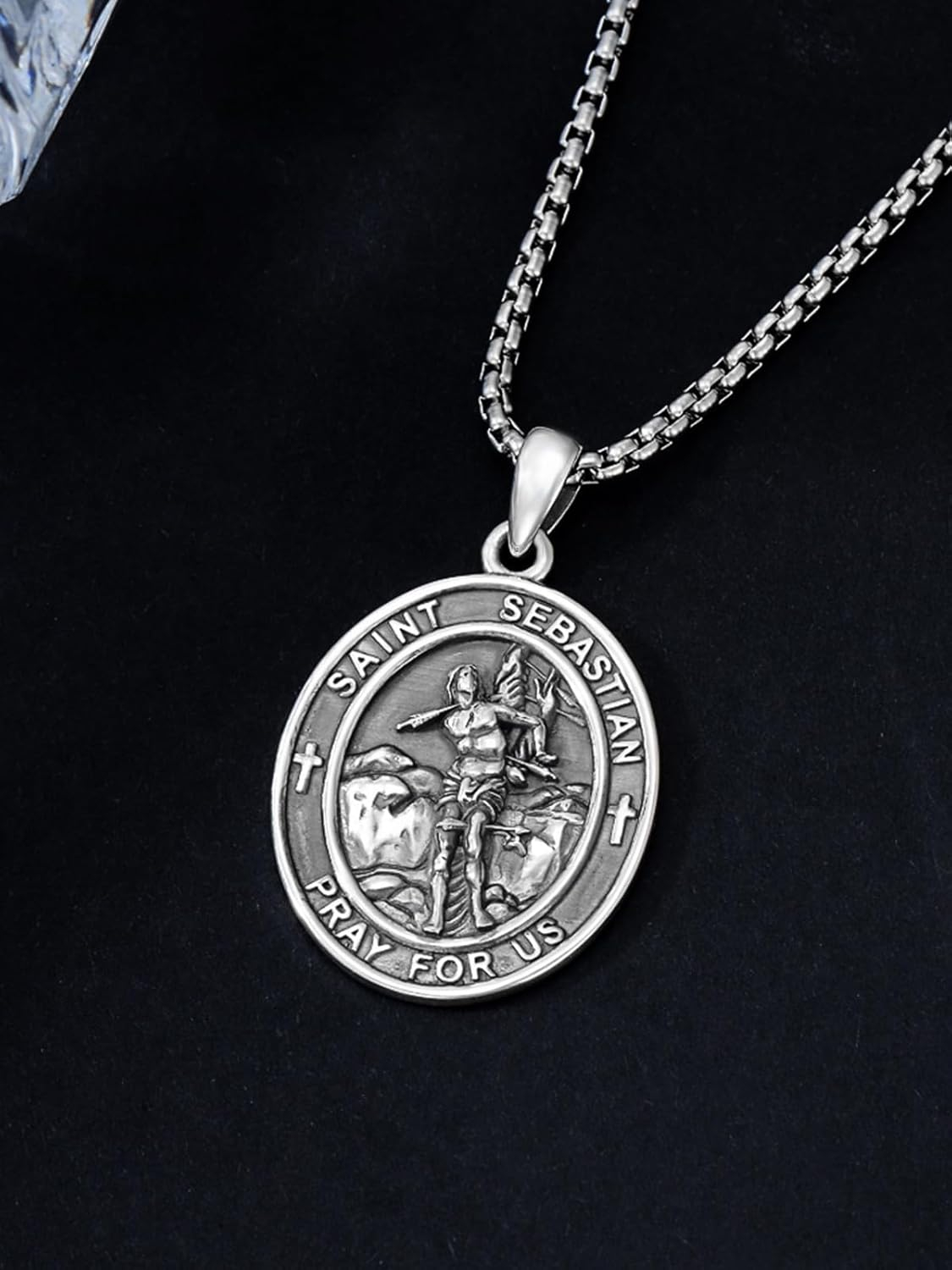 Sterling Silver St. Christopher Necklace – Unisex Christian Protection Pendant - Image 100