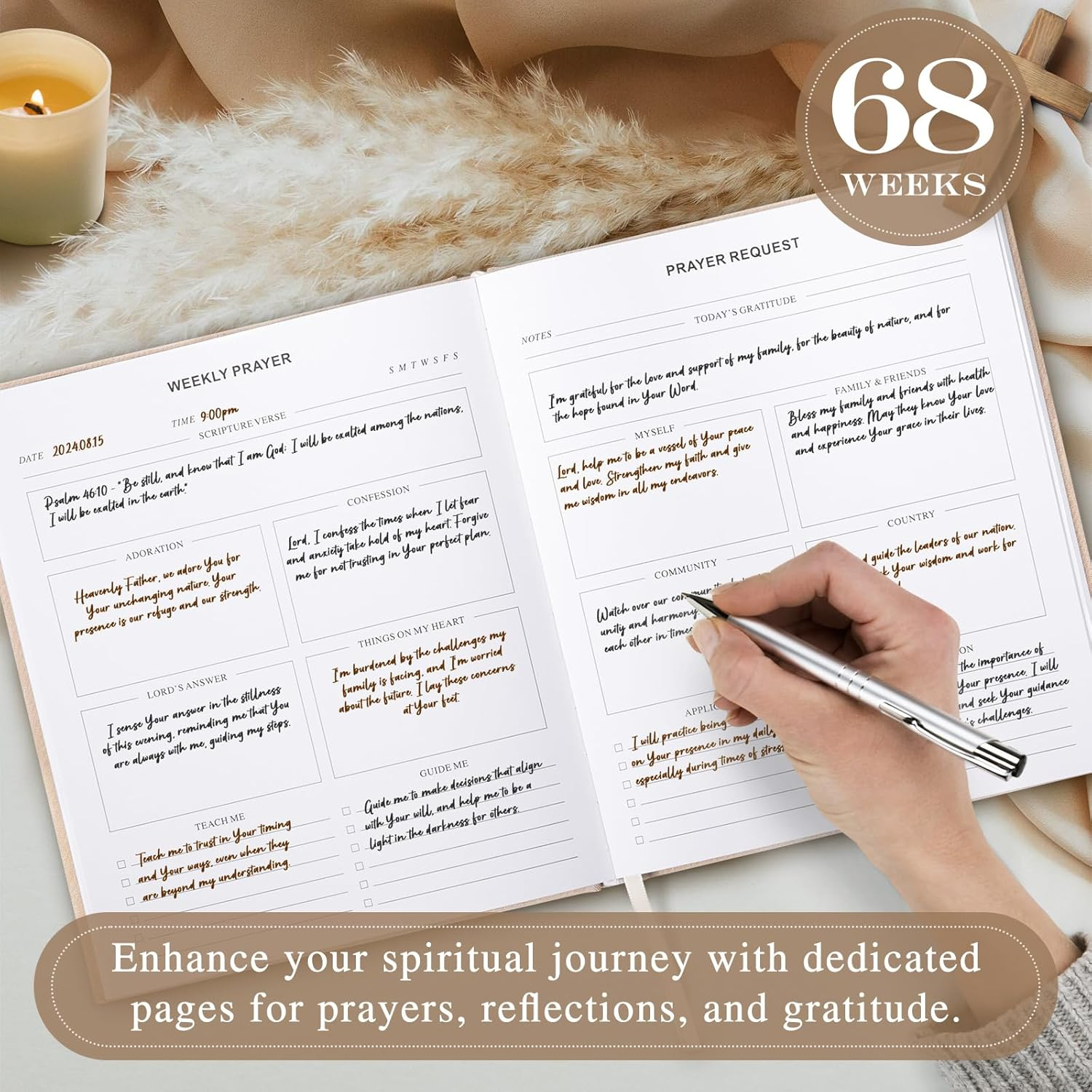 Christian Devotional Journal – Scripture-Inspired Gratitude Notebook - Image 3