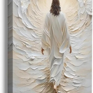 Reateforin Jesus Walking on Water Canvas Wall Art