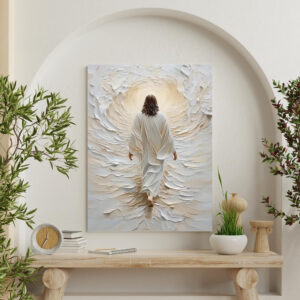 Reateforin Jesus Walking on Water Canvas Wall Art