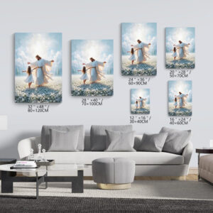 Reateforin Jesus Walking on Water Canvas Wall Art